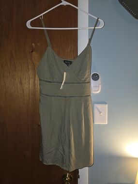 Matix Clothing Company Olive Wrap-Style Mini Dress